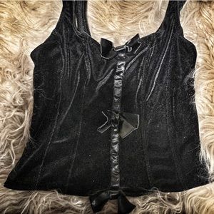 Size L 90’s Vintage velvet crop top